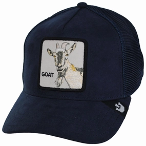 Goat Microsuede Mesh  Trucker Snapback Baseball Cap