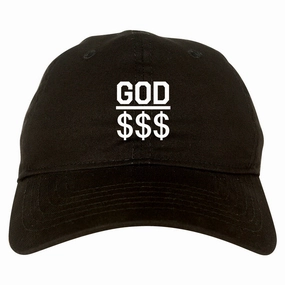 God Over Money Mens Dad Hat Baseball Cap