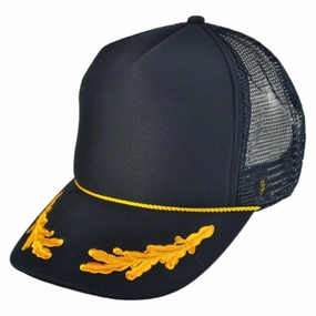 Gold Leaves Mesh Trucker Snapback Baseball Cap