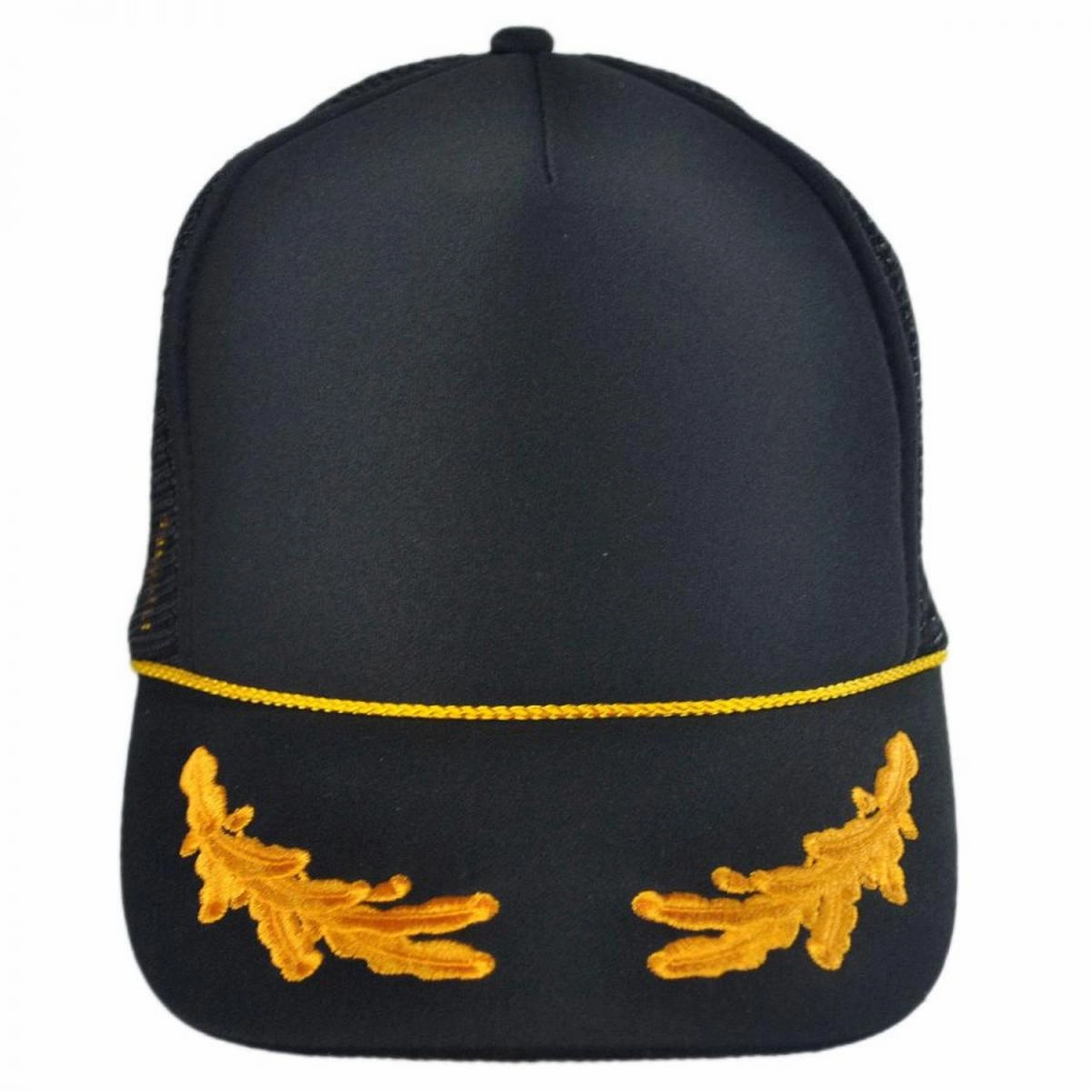 Gold Leaves Mesh Trucker Snapback Baseball Cap