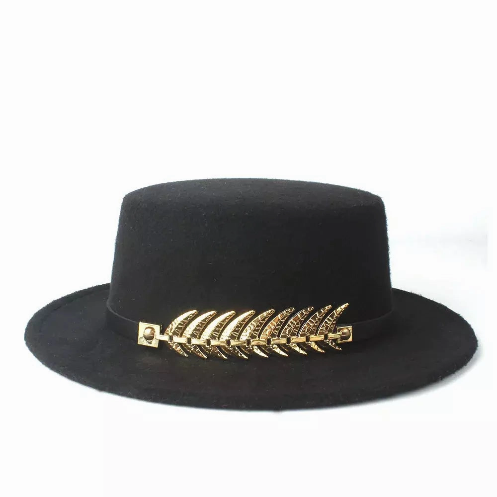 Golden Feather Classic Boater Hat
