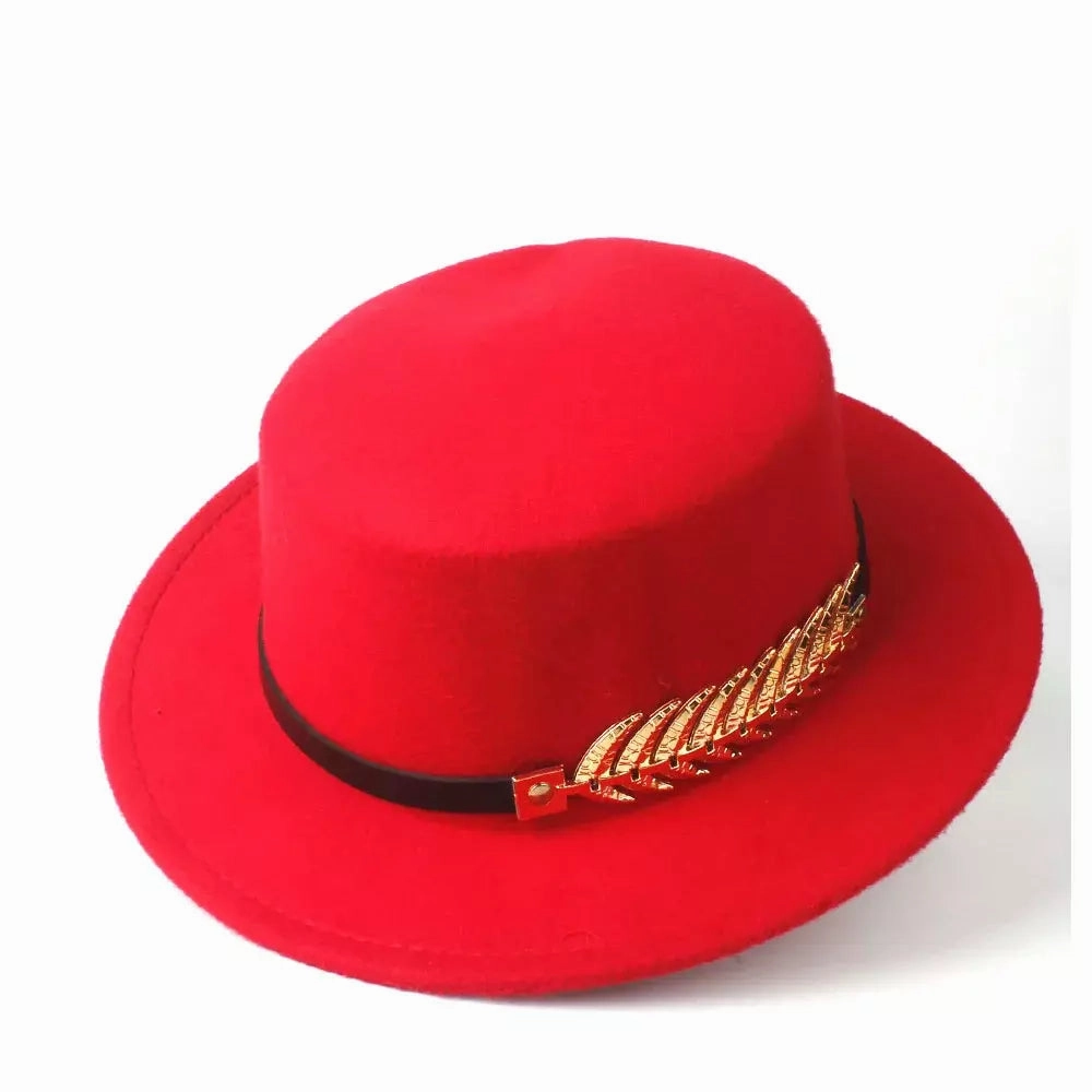 Golden Feather Classic Boater Hat