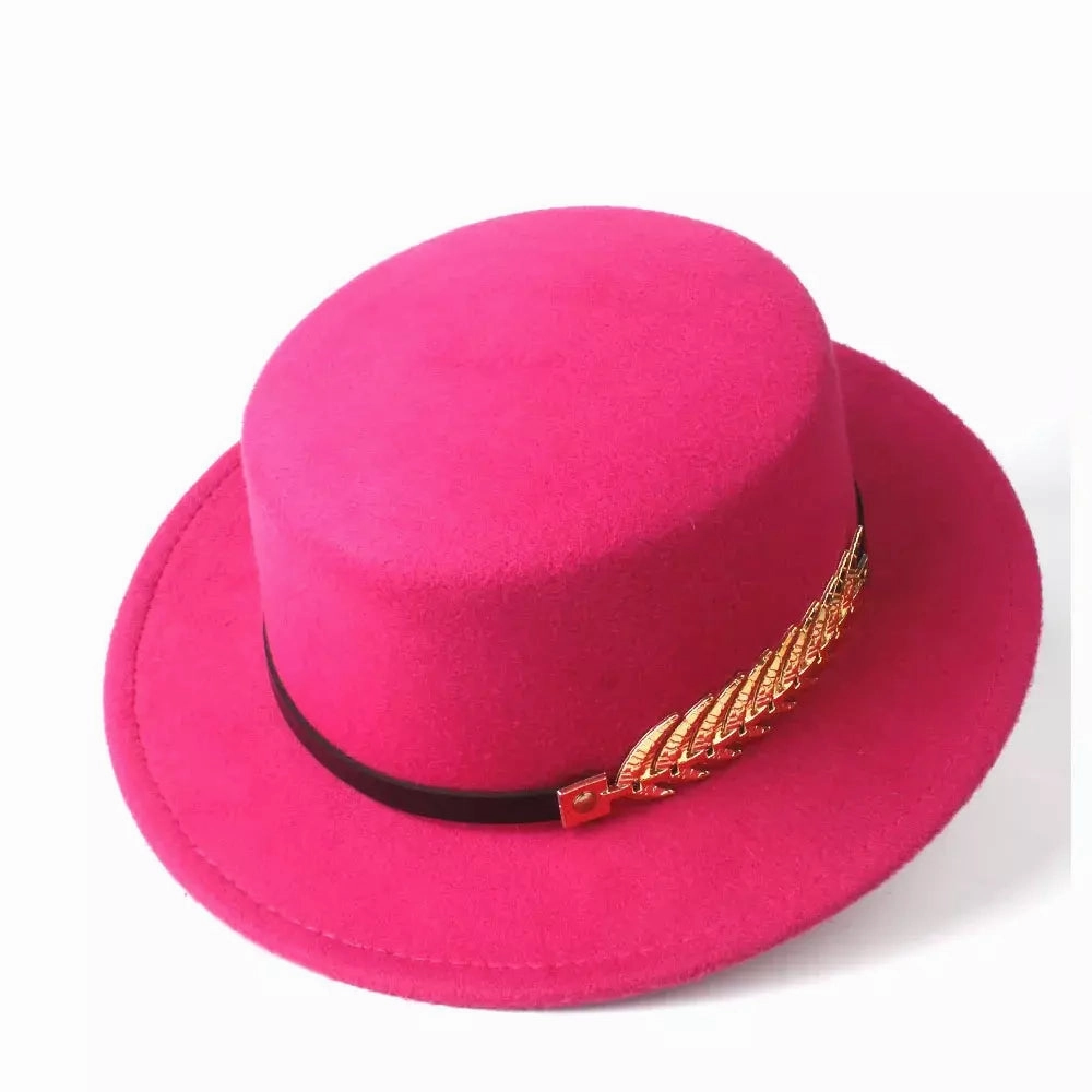 Golden Feather Classic Boater Hat