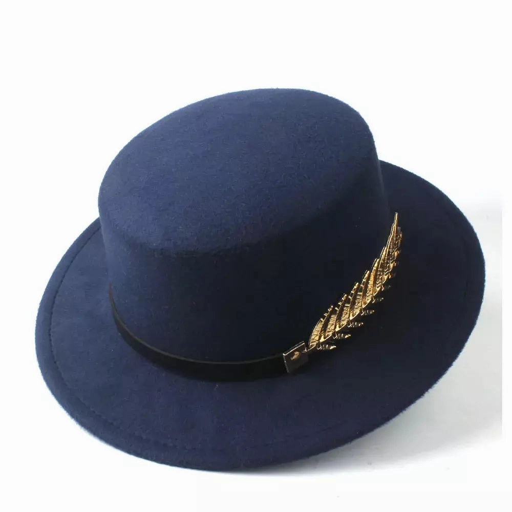 Golden Feather Classic Boater Hat