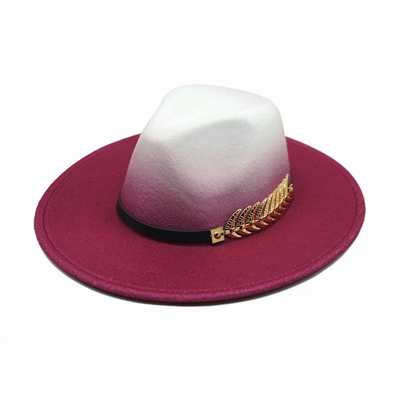 Golden Feather Gradient Fedora Hat