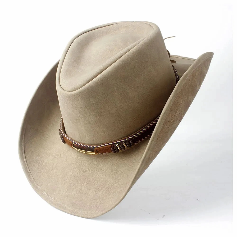 Golden Phoenix Genuine Leather Cowboy Hat