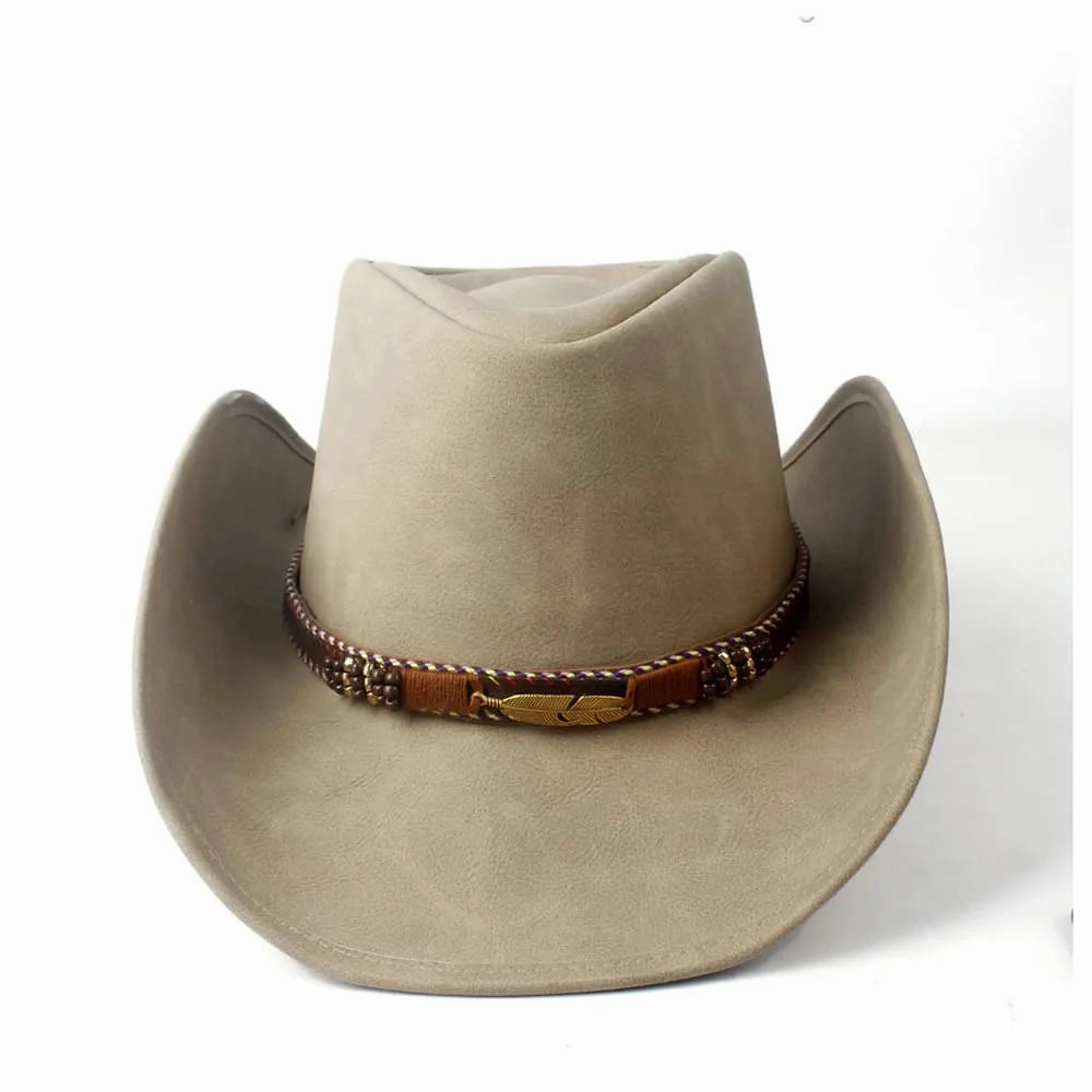 Golden Phoenix Genuine Leather Cowboy Hat