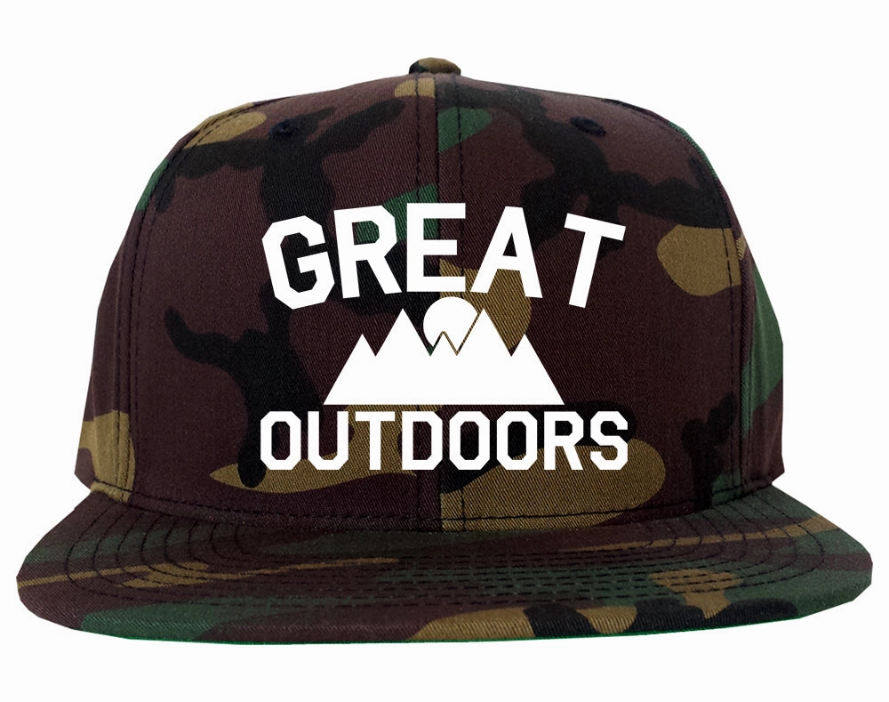 Great Outdoors Camping Mens Snapback Hat