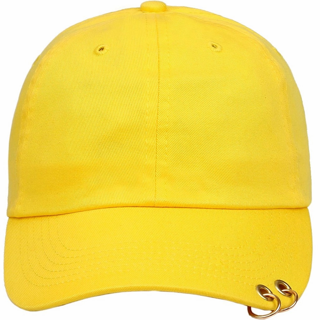 Grommet and Ring on Unstructured Dad Hat Strapback