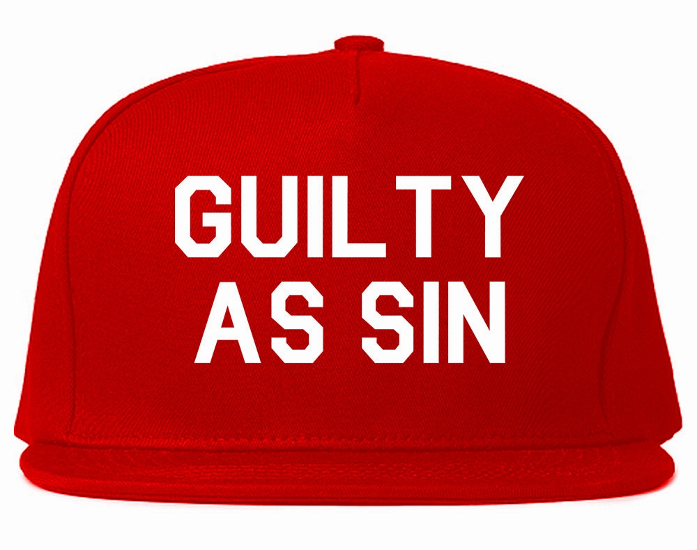 Guilty As Sin Mens Snapback Hat