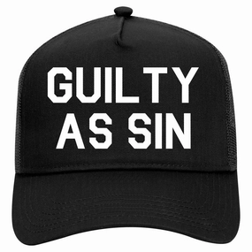 Guilty As Sin Retro Adult 5 Panel Mesh Trucker Hat