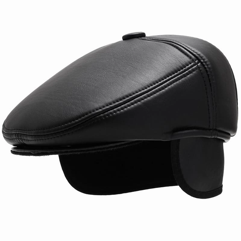 Haller Winter Leather Flat Cap