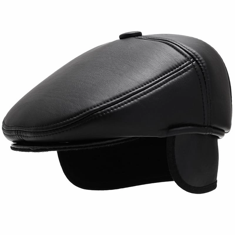 Haller Winter Leather Flat Cap