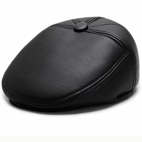 Haller Winter Leather Flat Cap