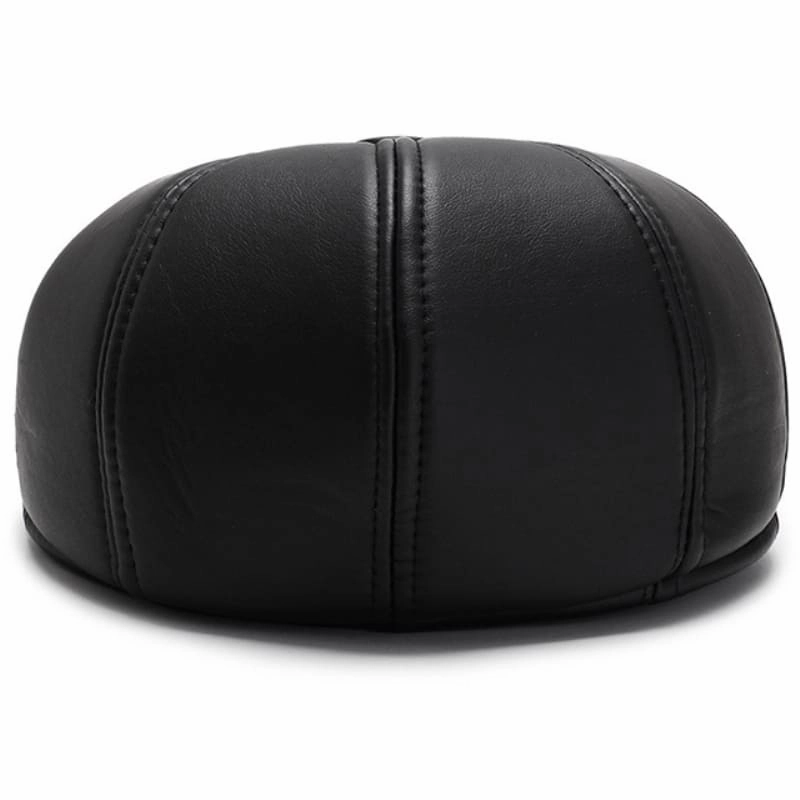 Haller Winter Leather Flat Cap
