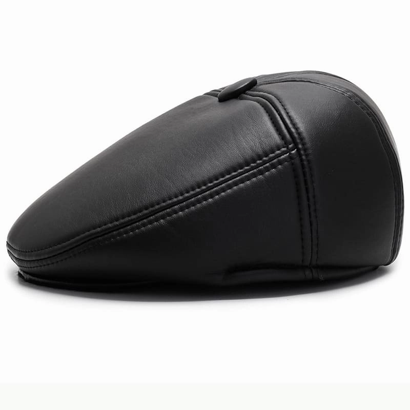 Haller Winter Leather Flat Cap