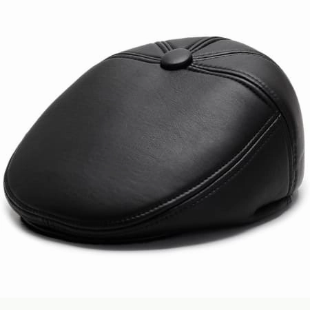 Haller Winter Leather Flat Cap