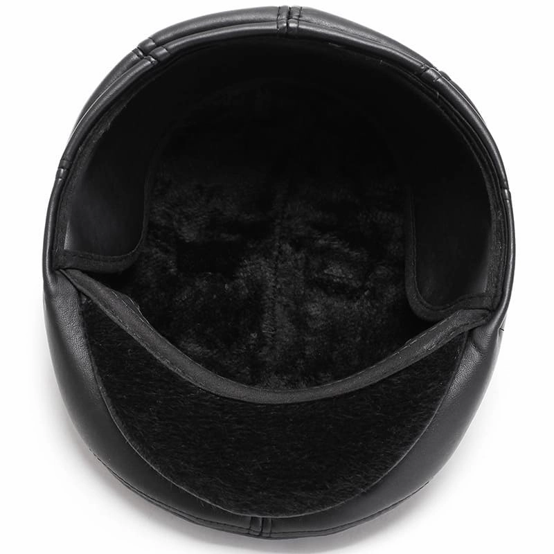 Haller Winter Leather Flat Cap