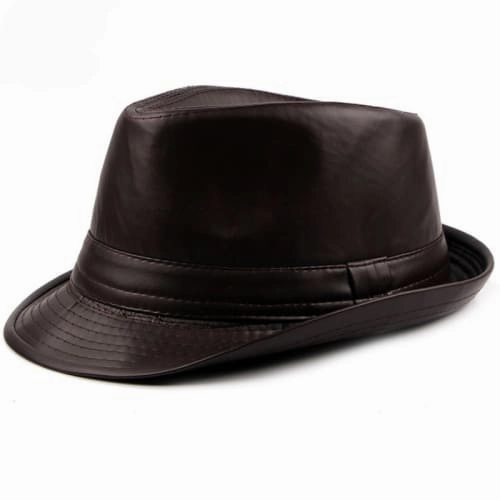 Hancock Leather Trilby Hat