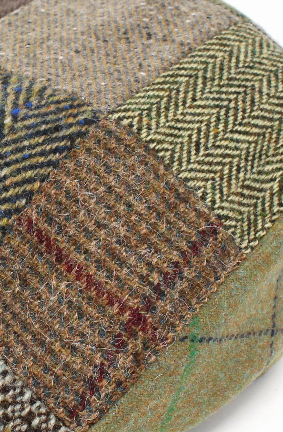 Hanna Patchwork Touring Cap | Brown and Green Patchwork