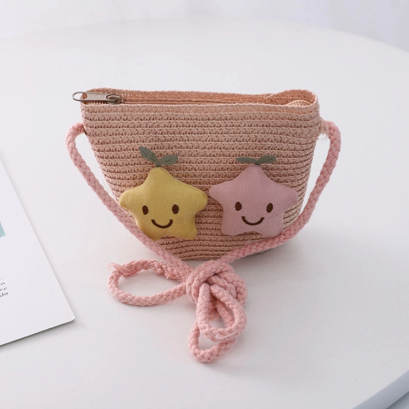 Hat Summer Girls' Straw Bag Set Sun Protection UV Beach Hat