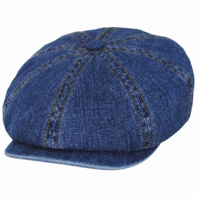 Hatteras Cotton Denim Newsboy Cap