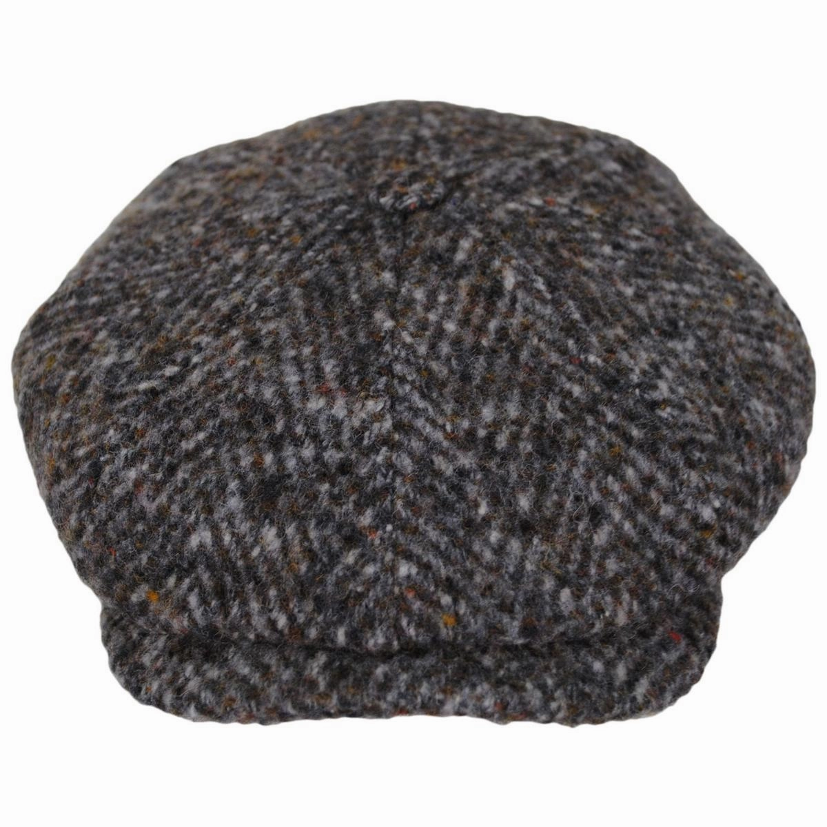 Hatteras Grande Herringbone Wool Newsboy Cap