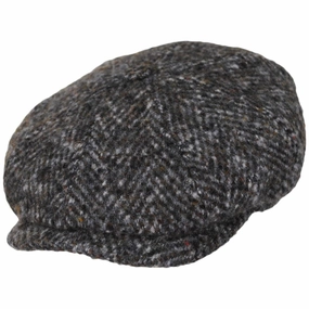 Hatteras Grande Herringbone Wool Newsboy Cap