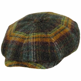 Hatteras Shetland Wool Plaid Newsboy Cap