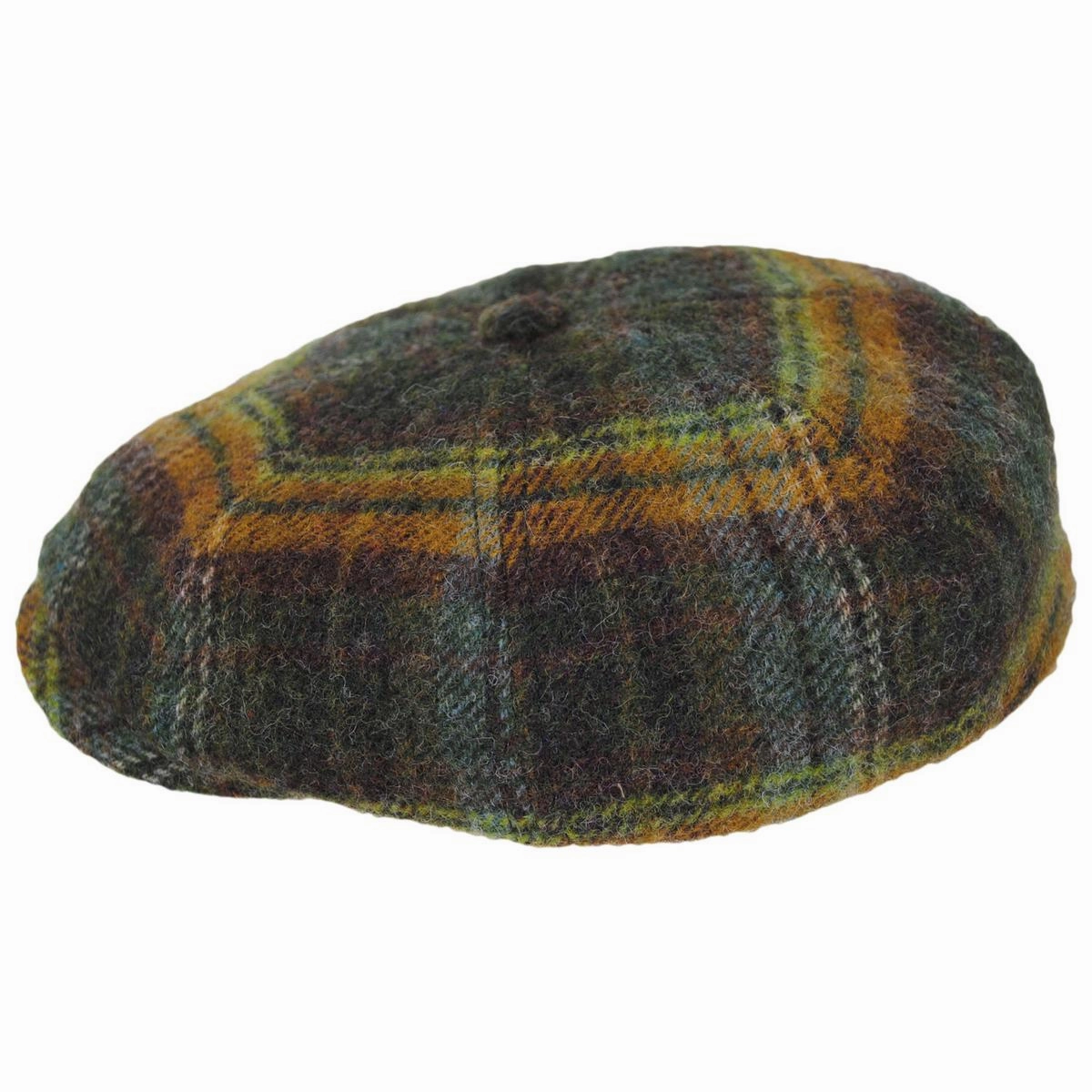 Hatteras Shetland Wool Plaid Newsboy Cap