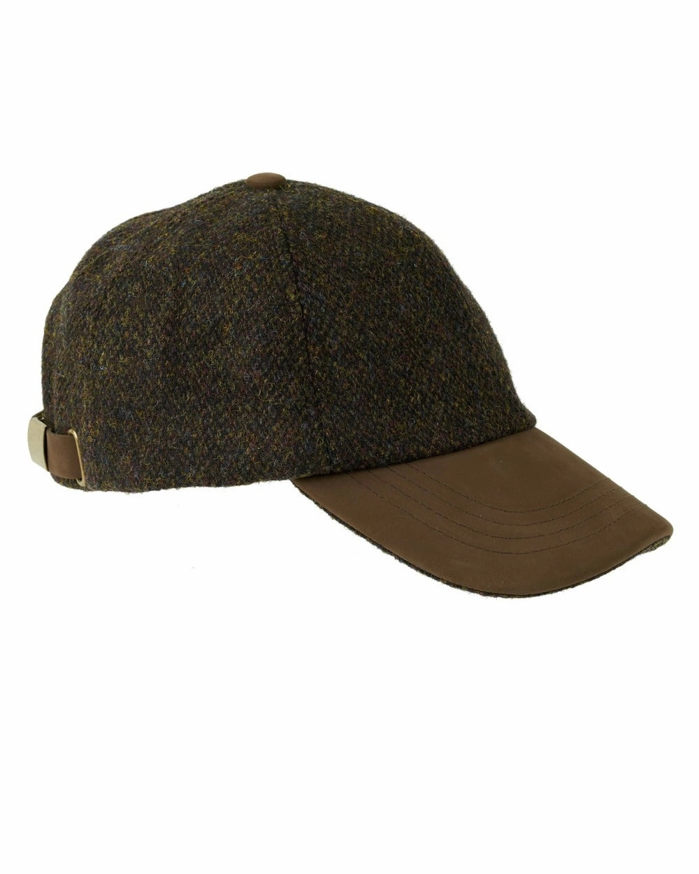Heather Glencairn Harris Tweed / Leather Peak Baseball Cap Clearance