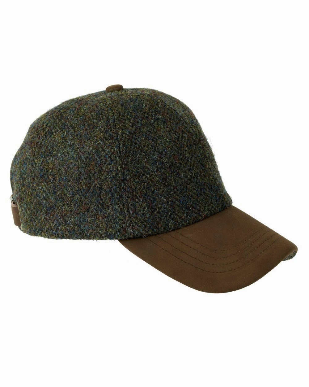 Heather Glencairn Harris Tweed / Leather Peak Baseball Cap
