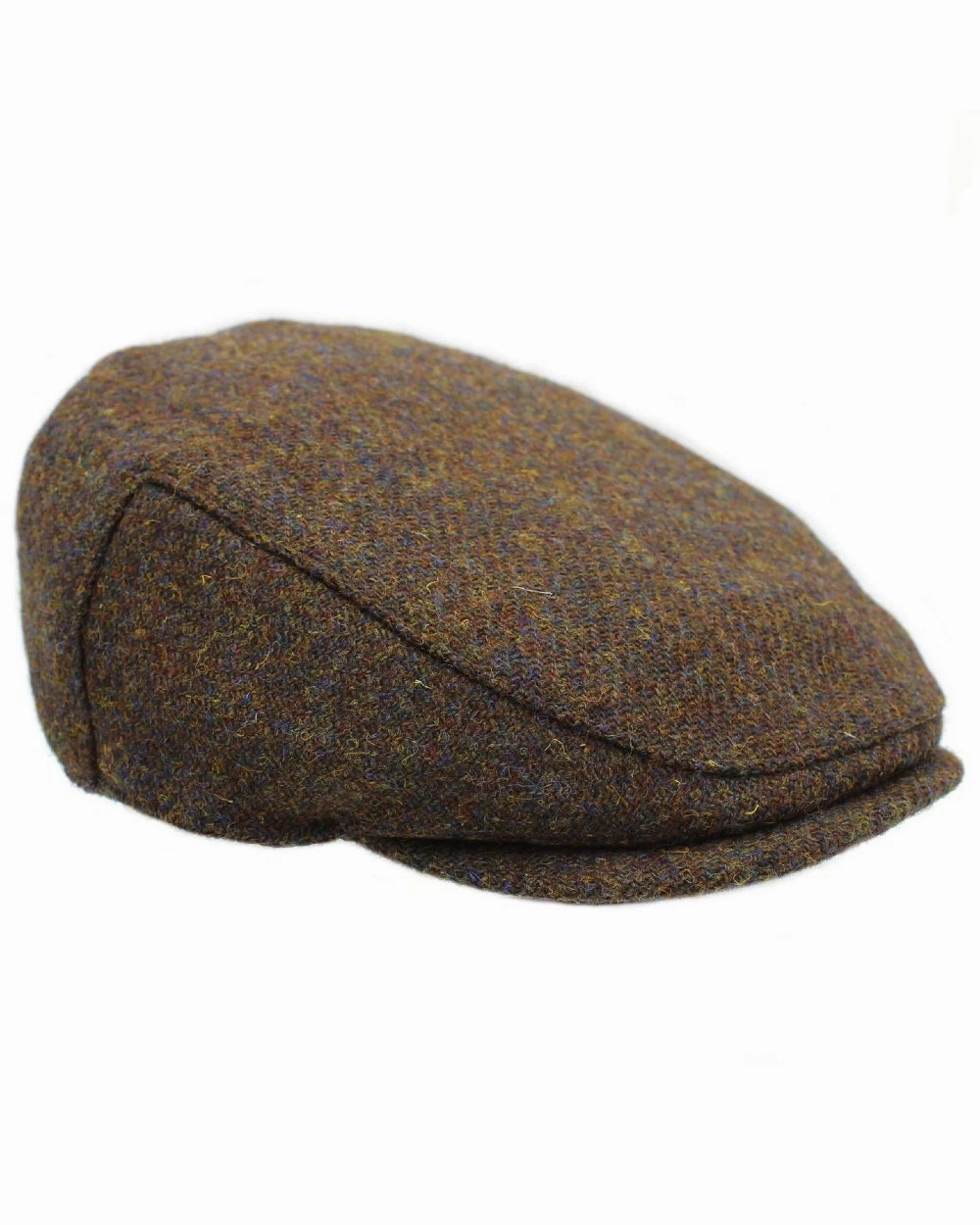 Heather Highland Harris Tweed Flat Cap