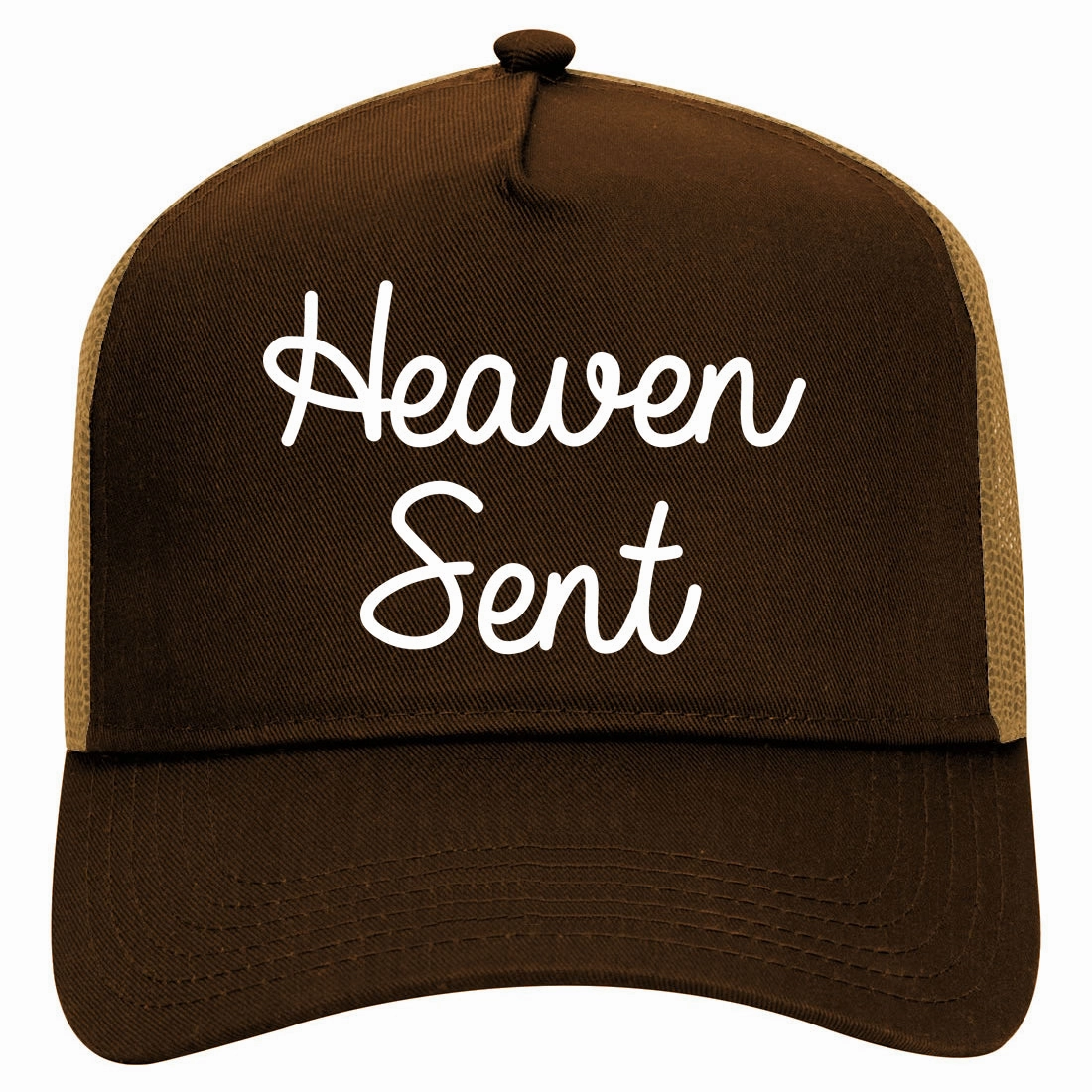 Heaven Sent Retro Adult 5 Panel Mesh Trucker Hat