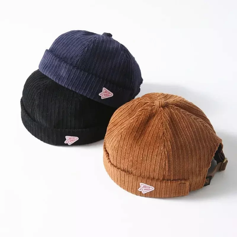 Hello Domog Corduroy Docker Cap