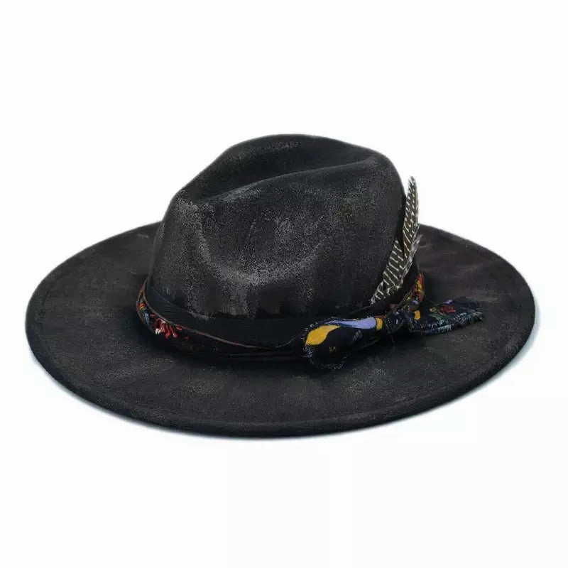 Hereford Retro Handmade Burned Fedora Hat