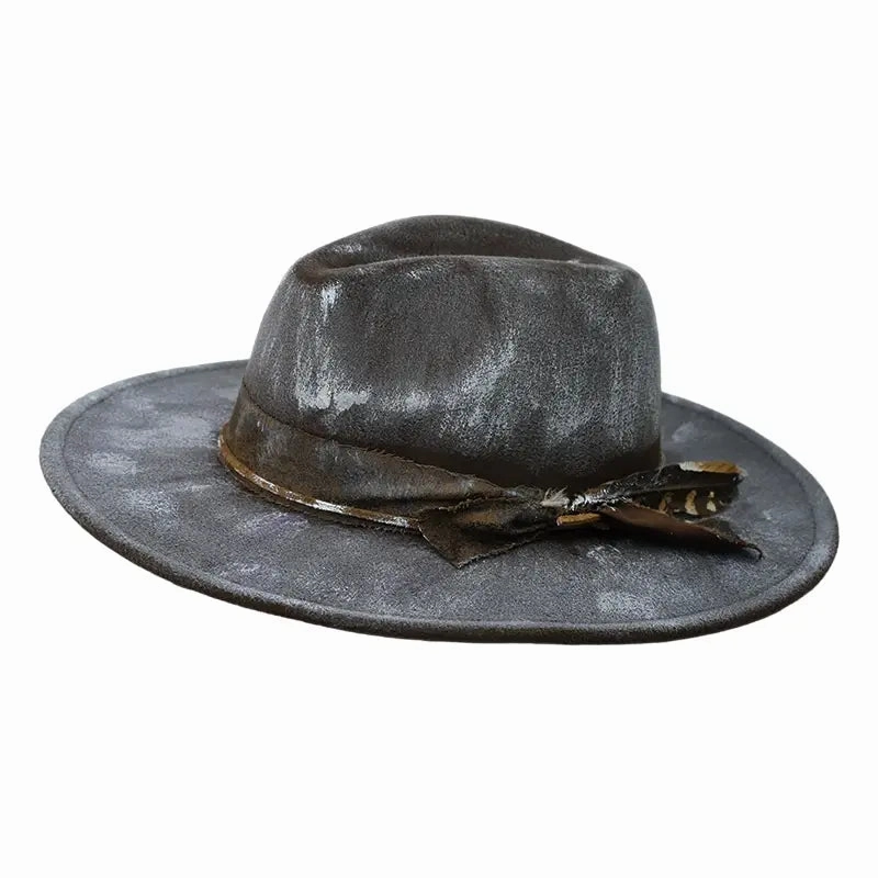 Hereford Retro Handmade Burned Fedora Hat