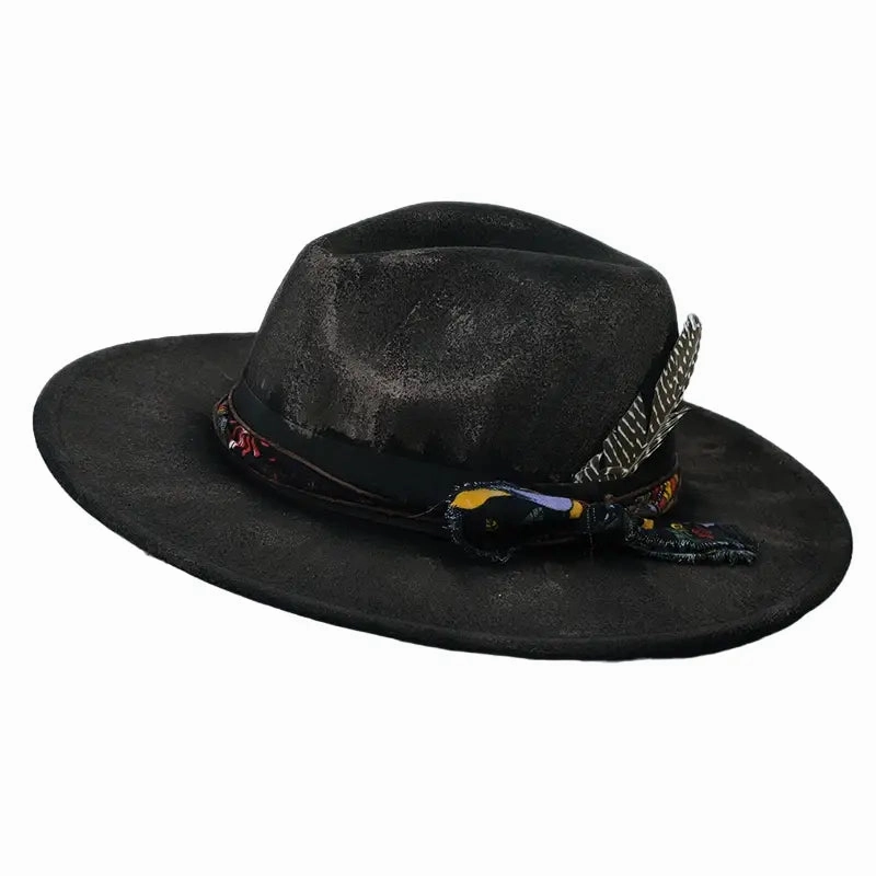 Hereford Retro Handmade Burned Fedora Hat
