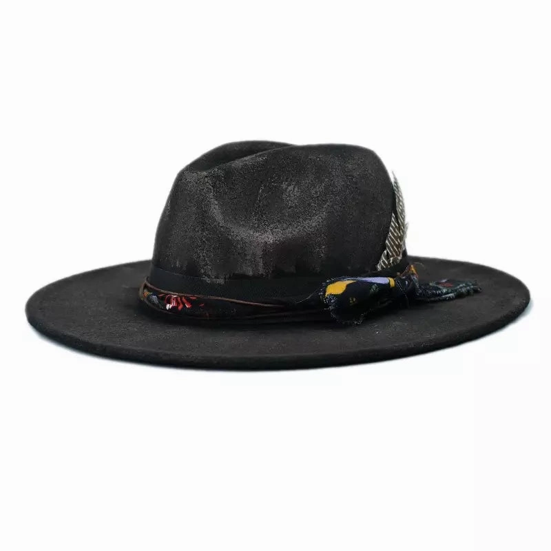 Hereford Retro Handmade Burned Fedora Hat