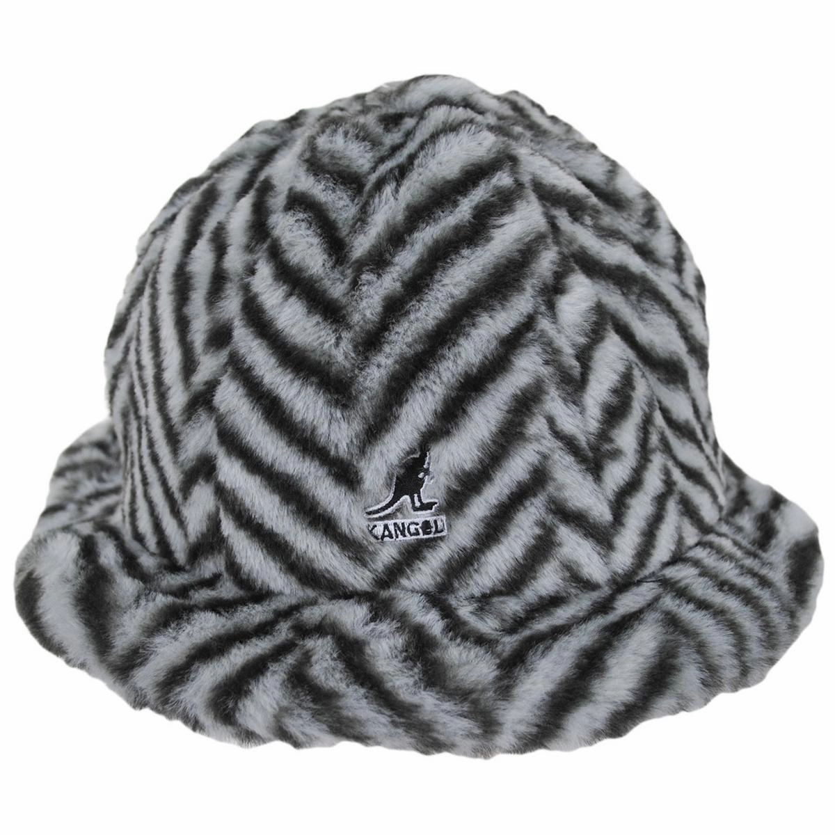 Herringbone Faux Fur Casual Bucket Hat