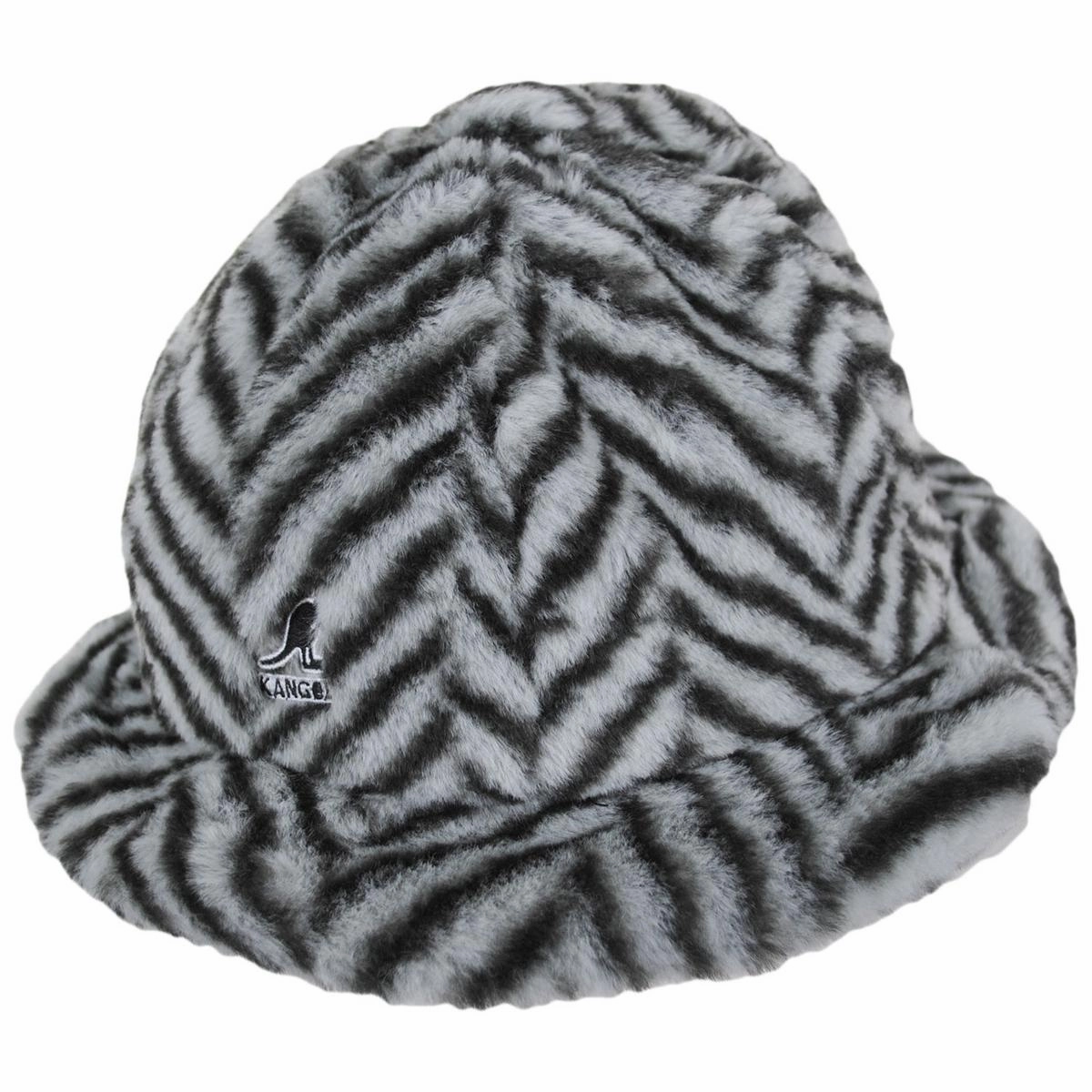 Herringbone Faux Fur Casual Bucket Hat