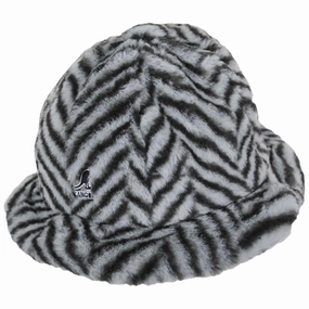 Herringbone Faux Fur Casual Bucket Hat