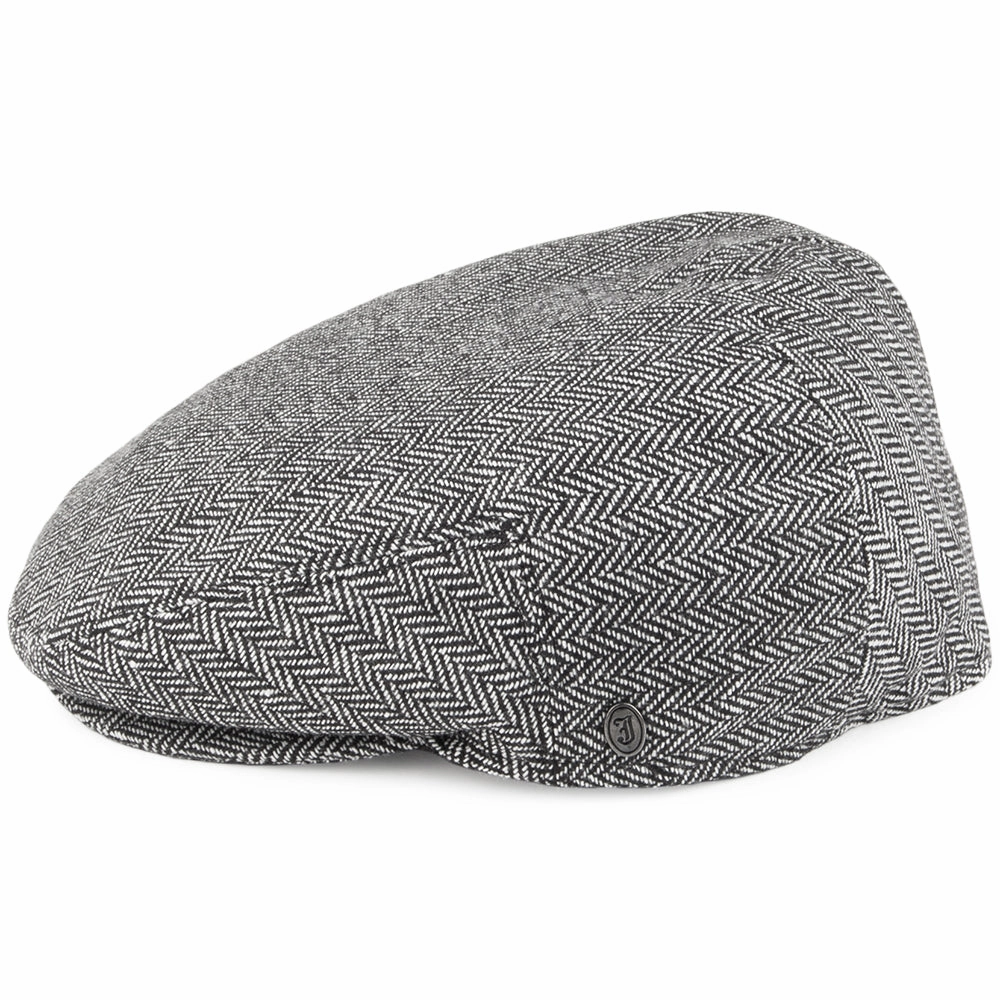 Herringbone Flat Cap - Grey