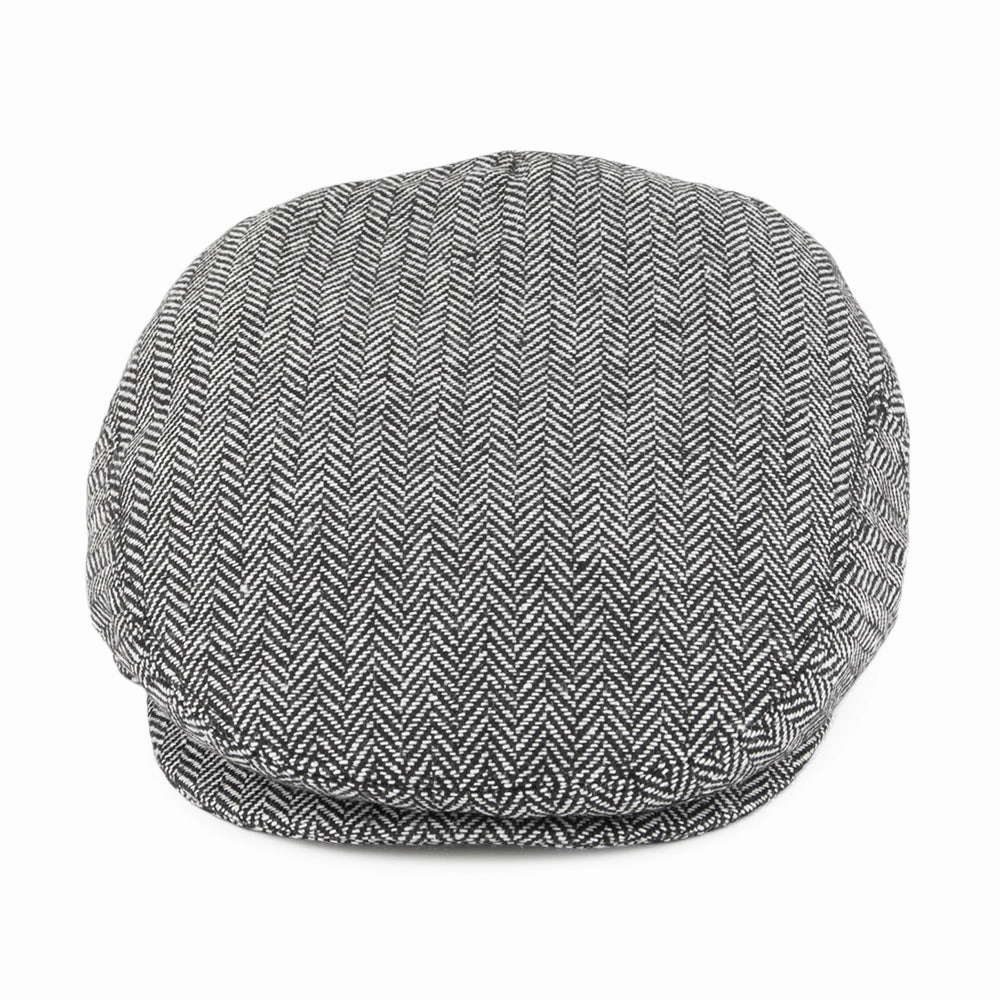 Herringbone Flat Cap - Grey