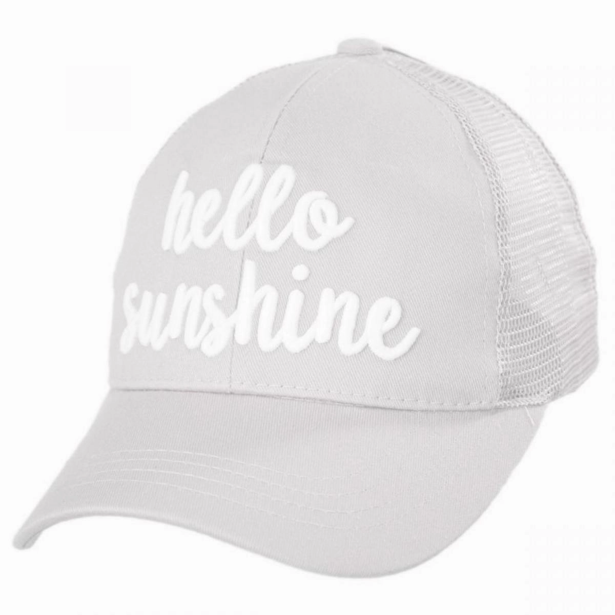 High Ponytail Hello Sunshine Mesh Adjustable Baseball Cap