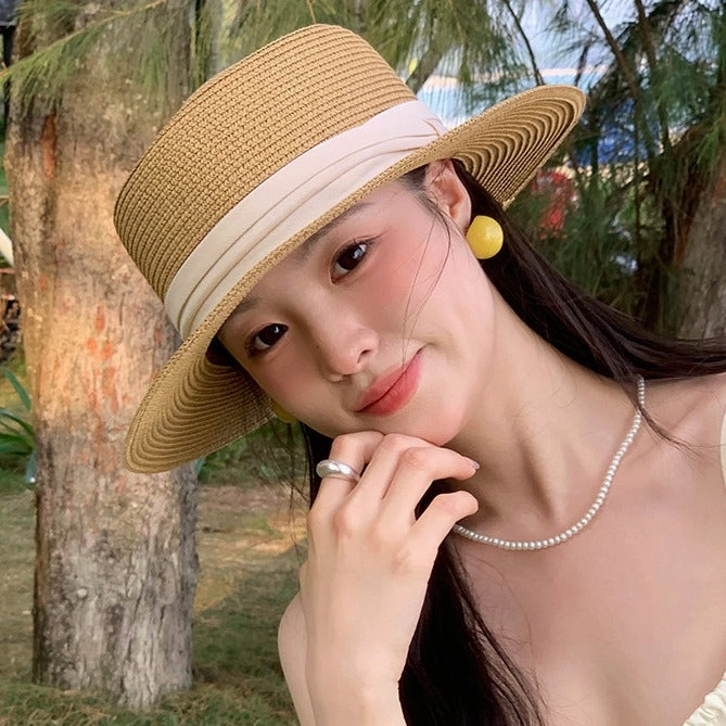 High-Quality Summer Straw Hat Wide-Brim French Sun Hat