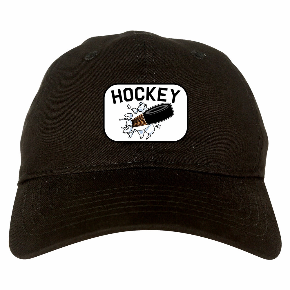 Hockey Goalie Puck Mens Dad Hat Baseball Cap