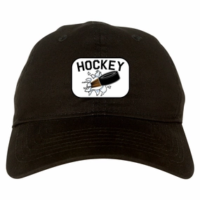 Hockey Goalie Puck Mens Dad Hat Baseball Cap