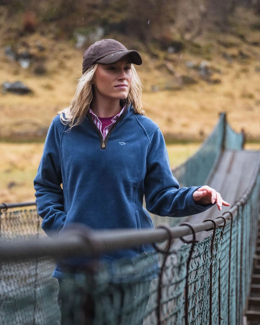 Hoggs of Fife Leather Peak Waxed Baseball Cap