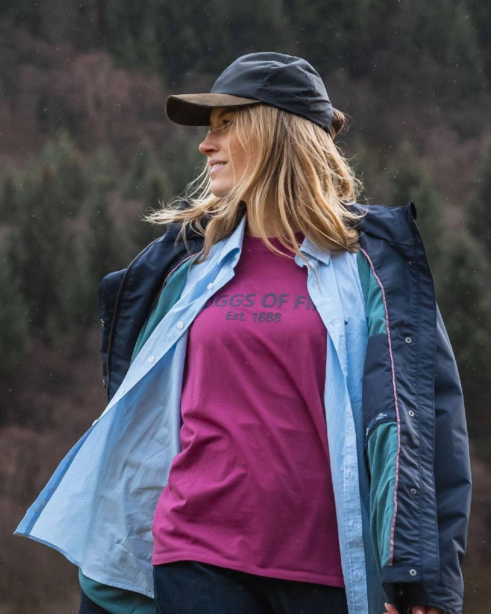 Hoggs of Fife Leather Peak Waxed Baseball Cap